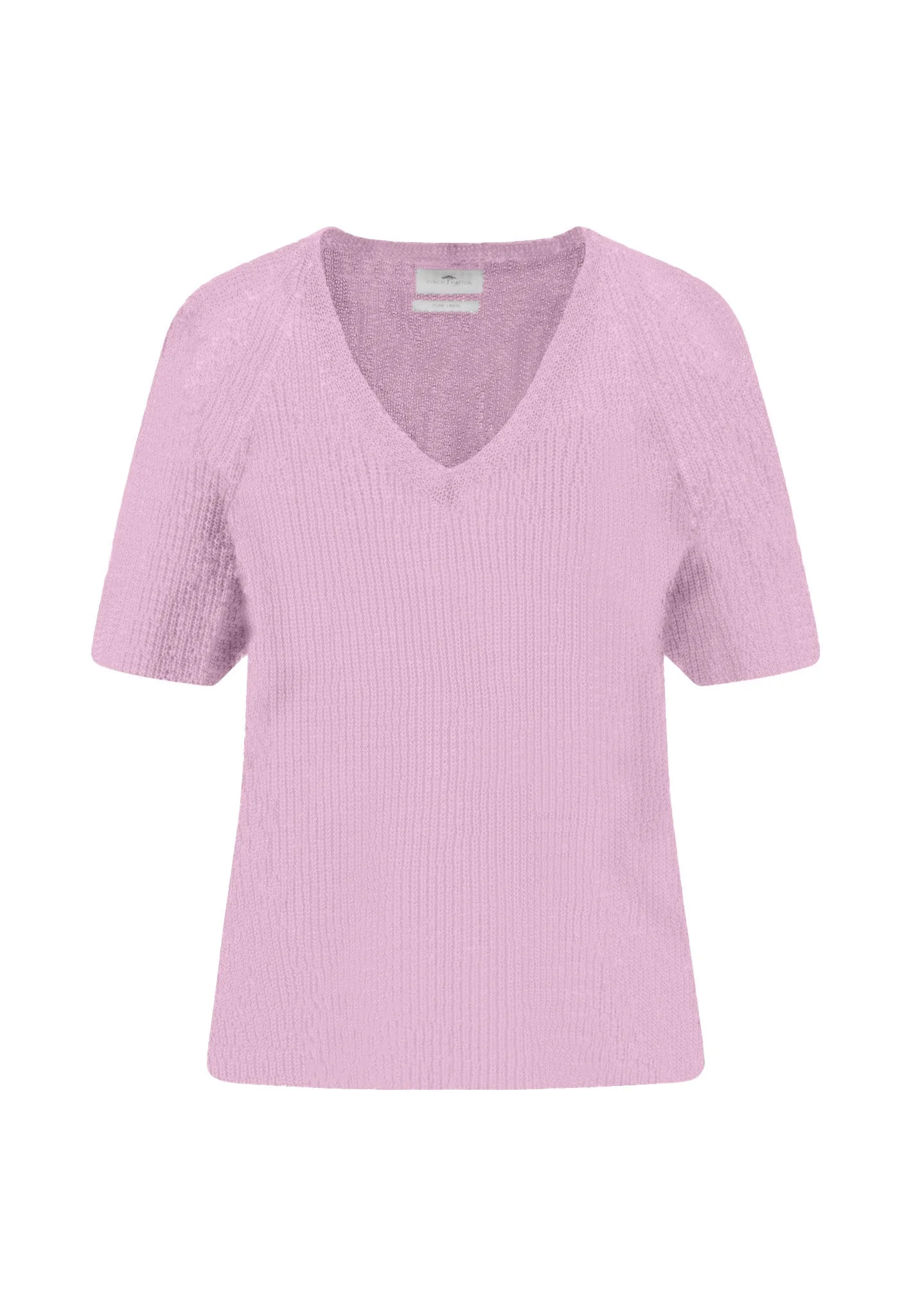 Strickshirt aus Leinen mit V-Ausschnitt und Rippstruktur - Image 2