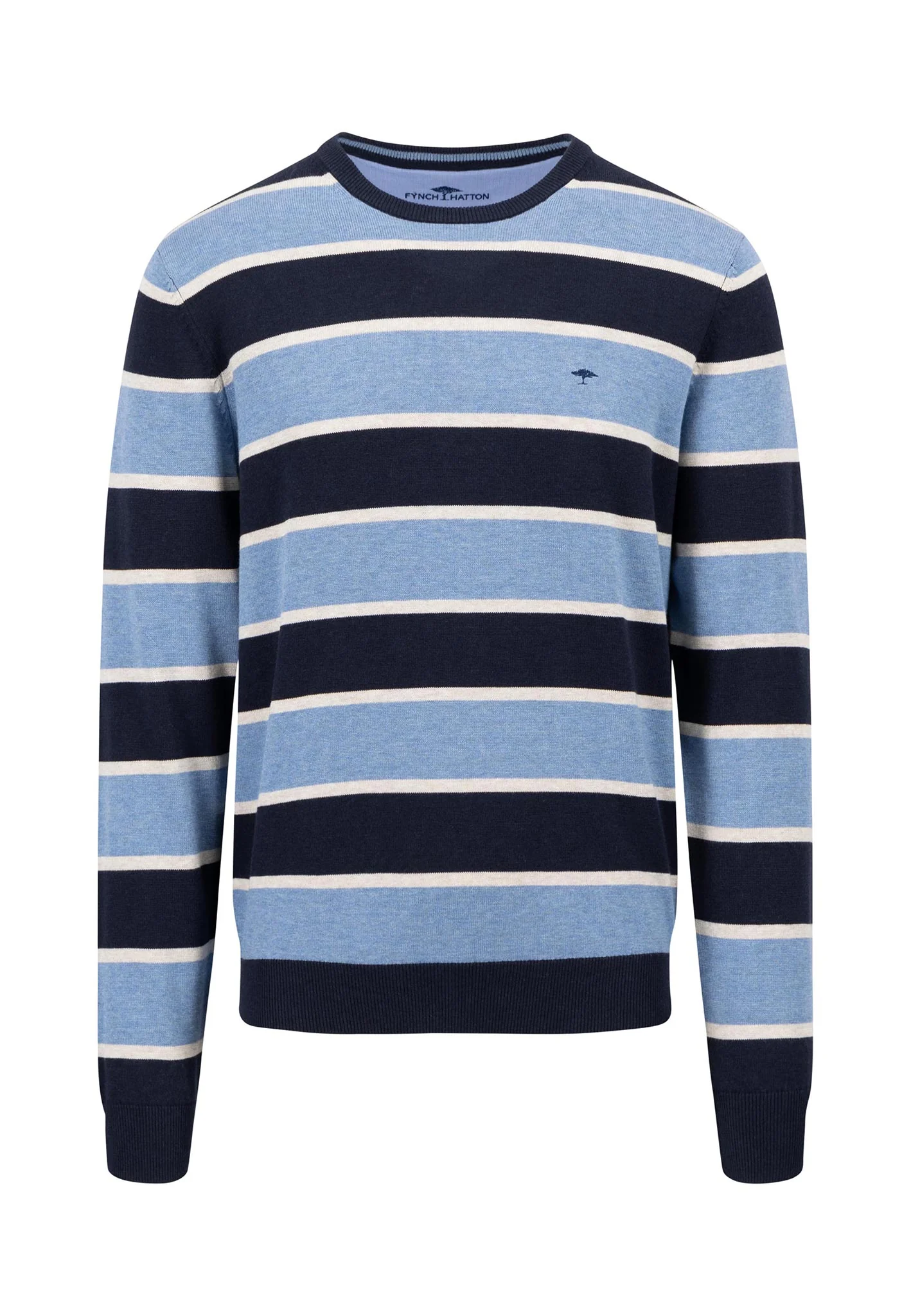 Superfine Pullover aus Baumwolle und Streifen