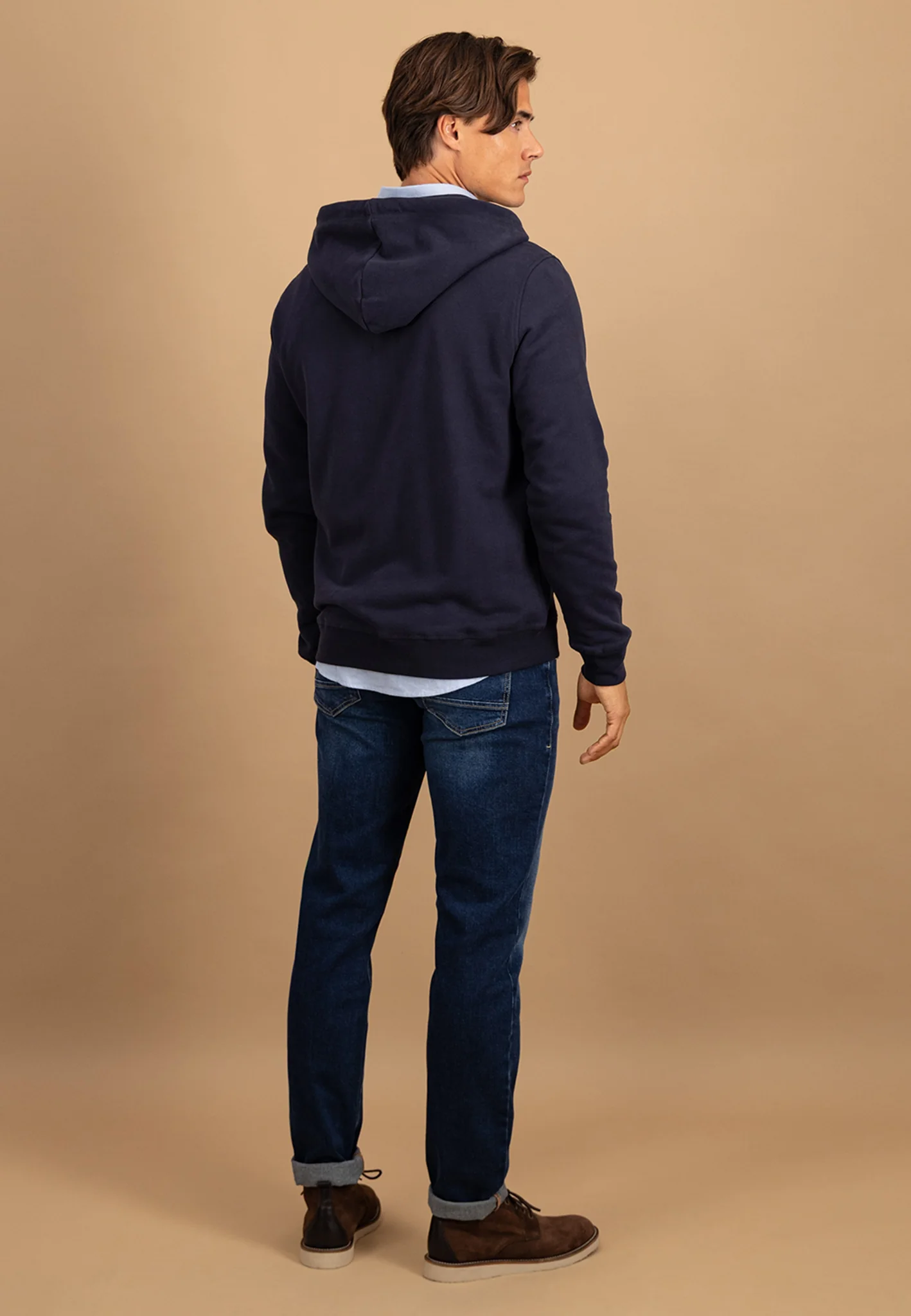 Sweatjacke aus Baumwolle mit Kapuze und Reißverschluss - Image 3