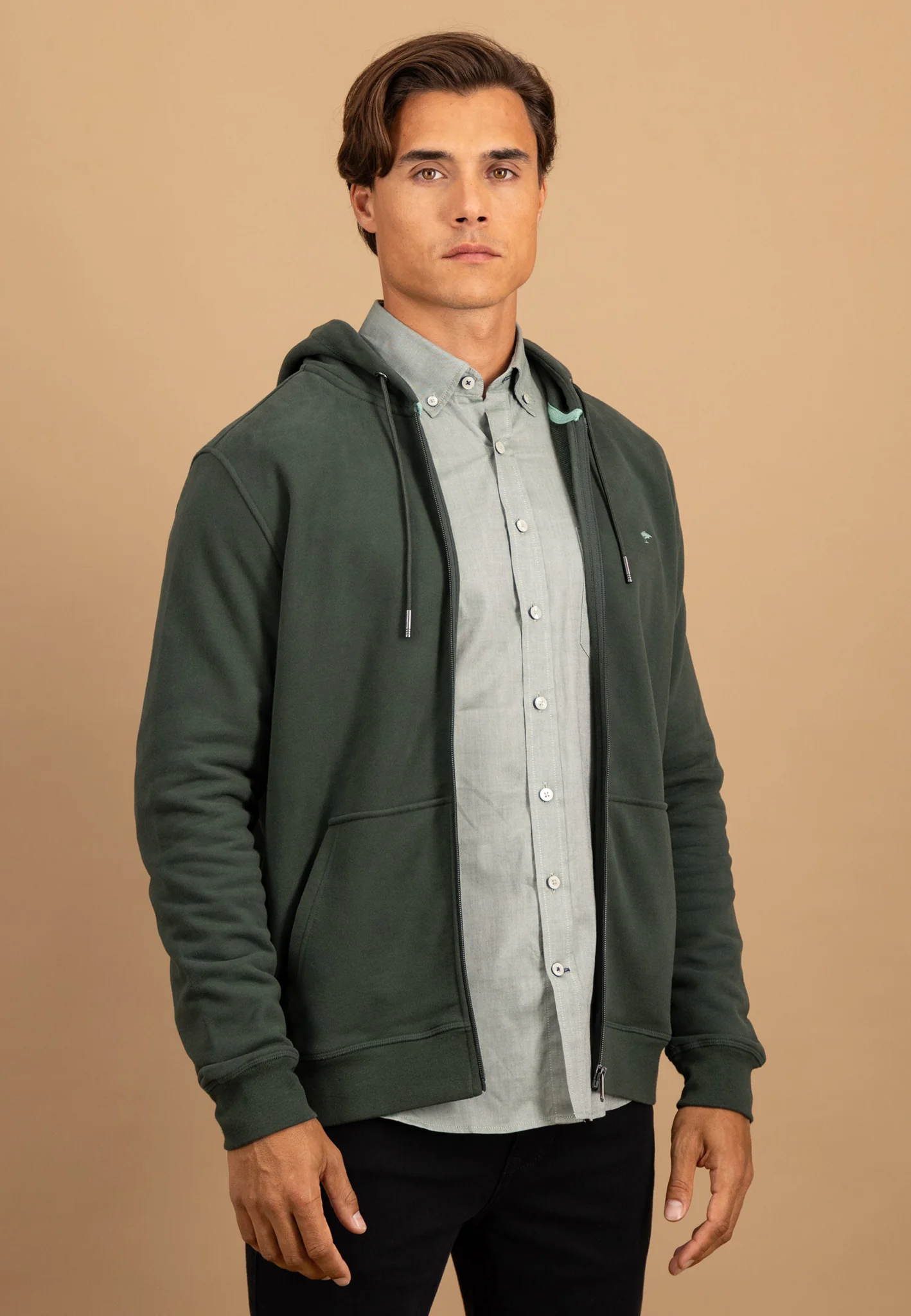 Sweatjacke aus Baumwolle mit Kapuze und Reißverschluss - Image 7