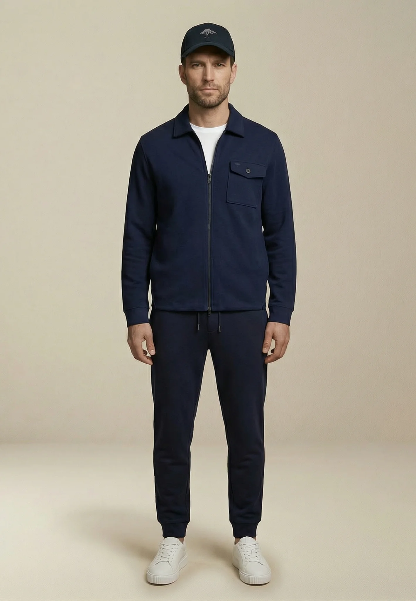 Sweatjacke im Blouson-Stil aus Baumwoll-Mix mit Brusttasche - Image 2