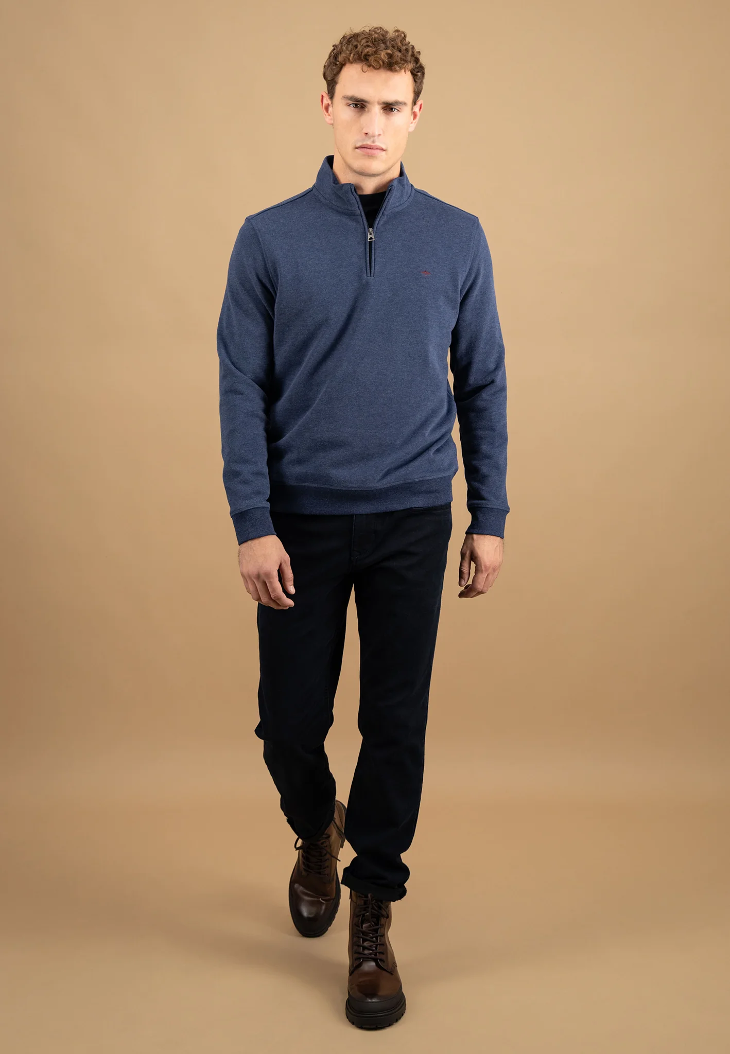 Sweatshirt aus Baumwolle mit Troyer-Kragen - Image 10
