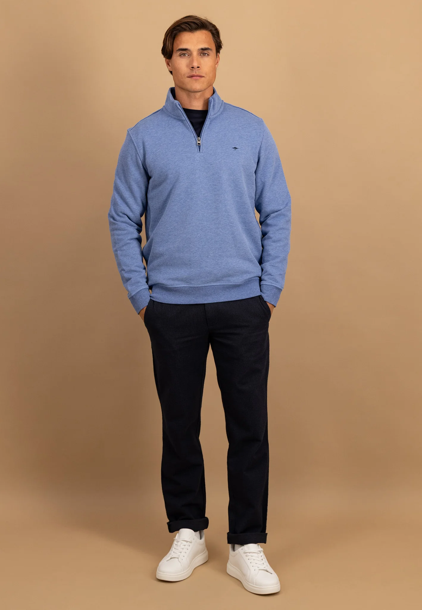 Sweatshirt aus Baumwolle mit Troyer-Kragen - Image 16