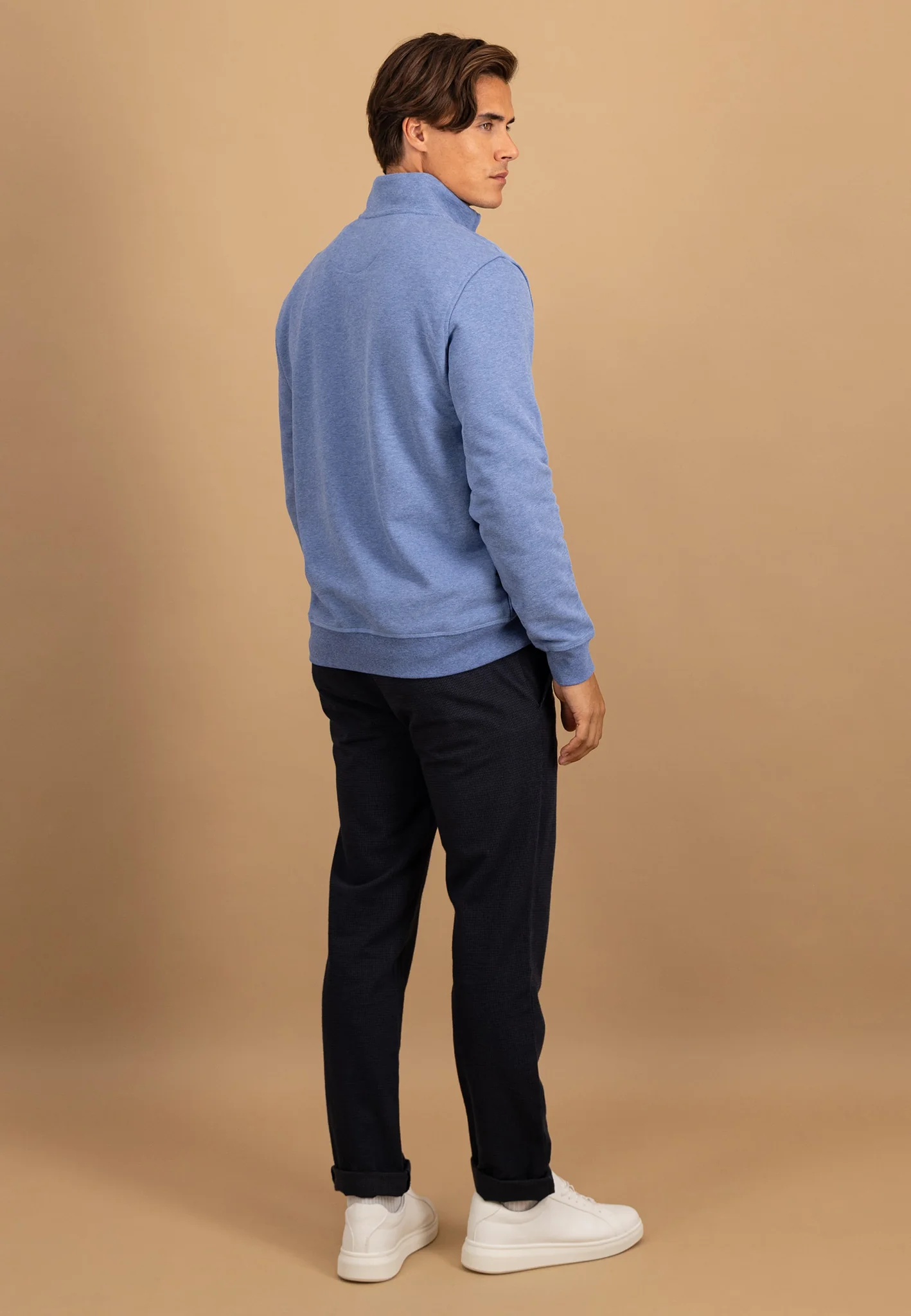 Sweatshirt aus Baumwolle mit Troyer-Kragen - Image 17