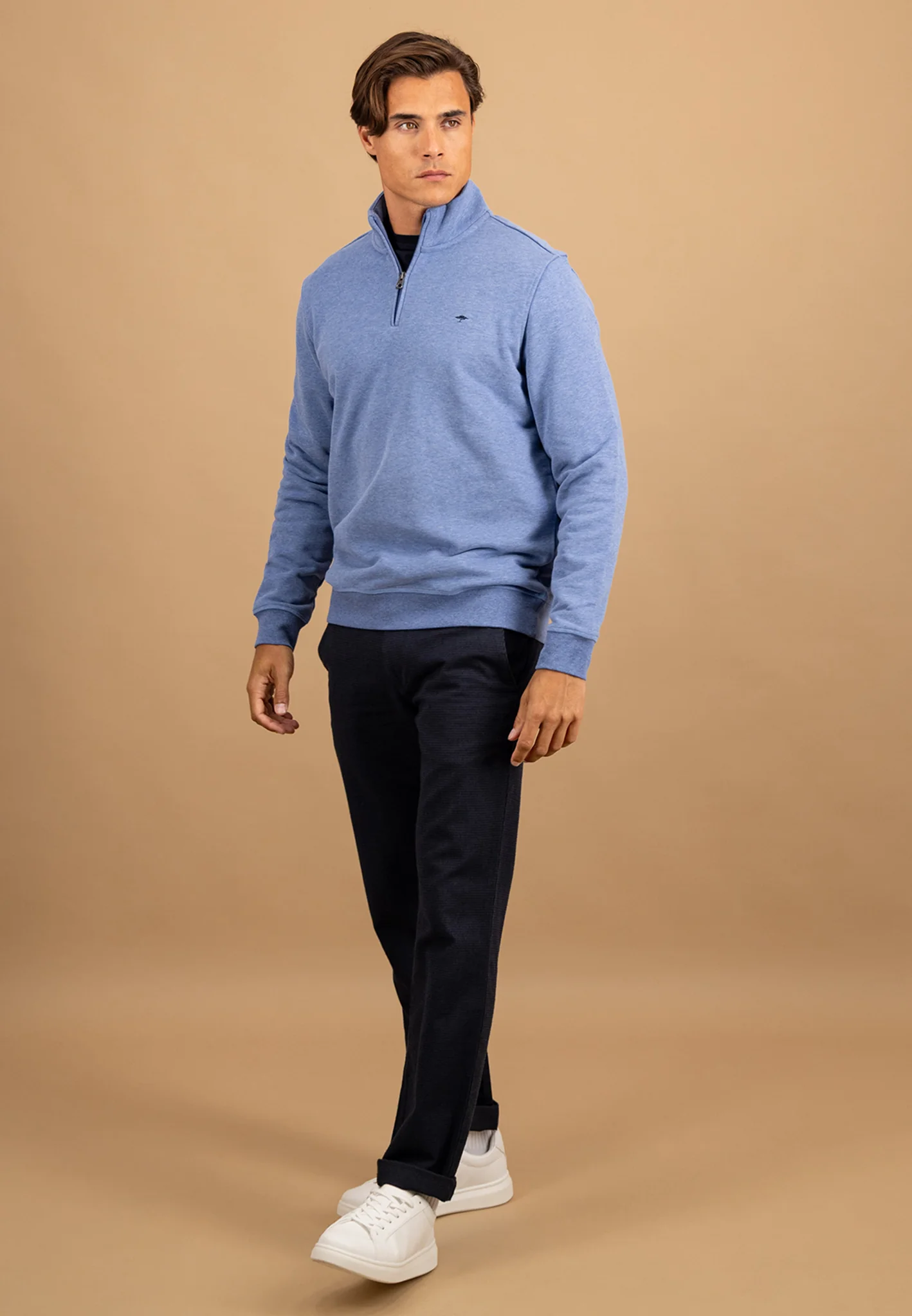 Sweatshirt aus Baumwolle mit Troyer-Kragen - Image 18