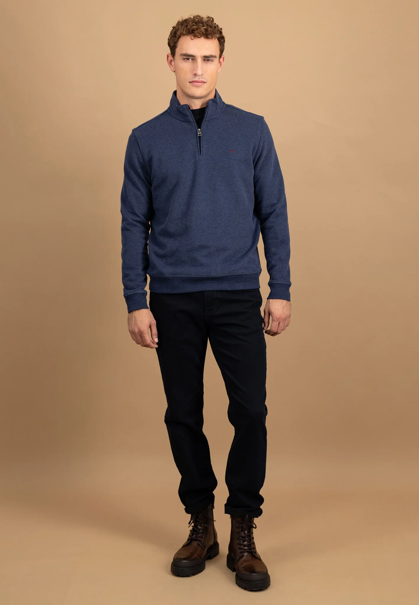 Sweatshirt aus Baumwolle mit Troyer-Kragen - Image 8