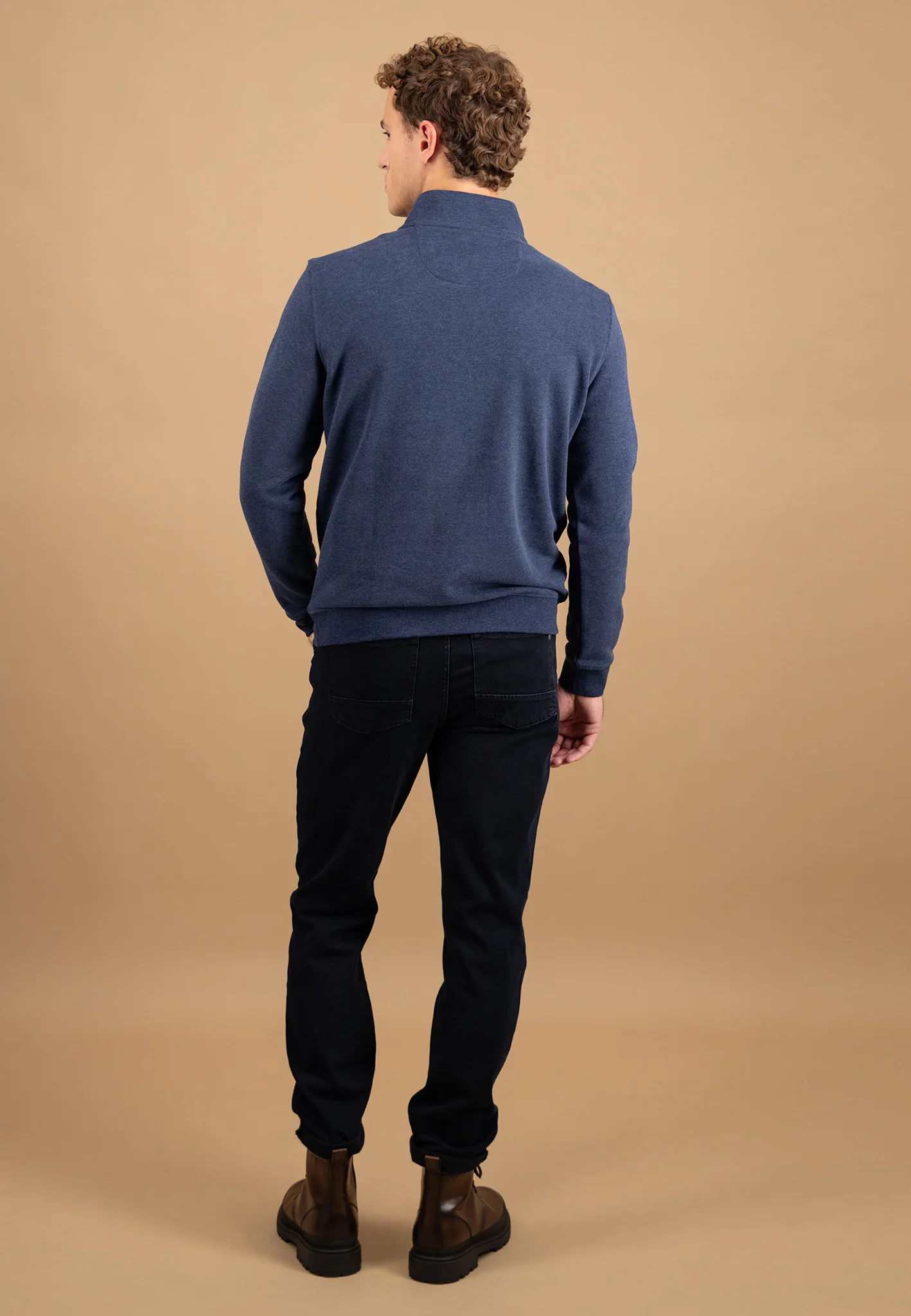 Sweatshirt aus Baumwolle mit Troyer-Kragen - Image 9