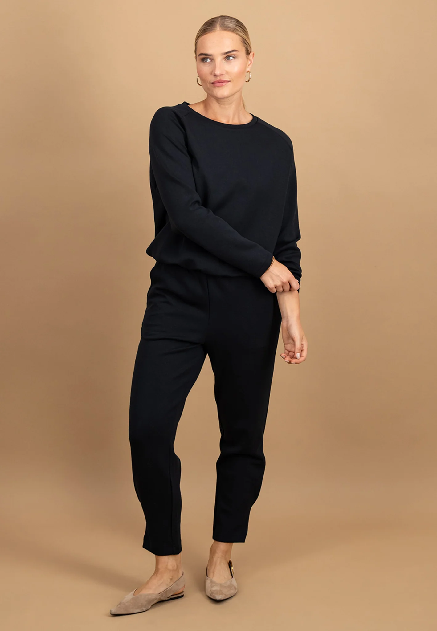 Sweatshirt aus Viskose-Mix mit Tunnelzug-Saum - Image 4