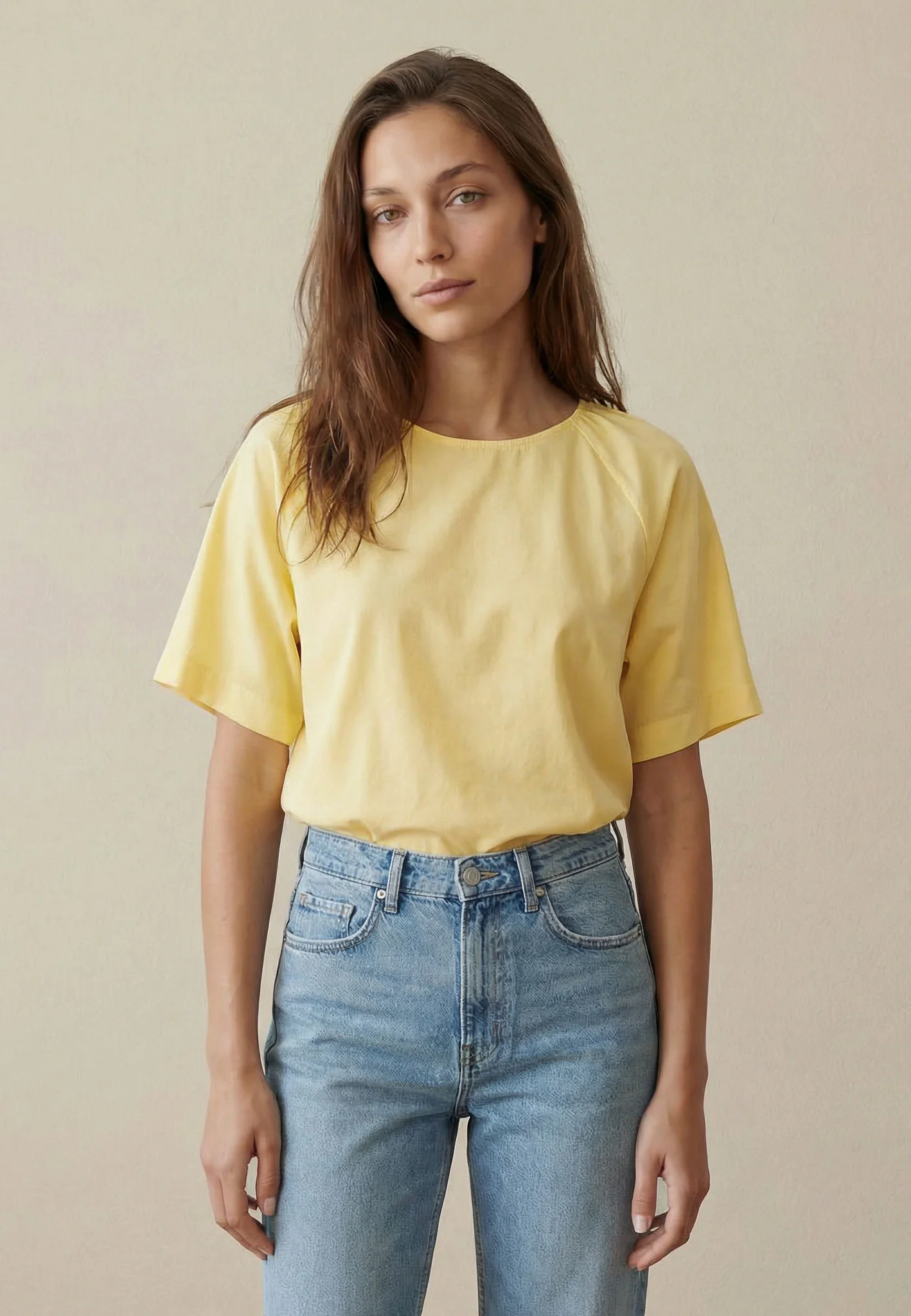 T-Shirt aus Baumwoll-Viskose-Mix mit Raglanärmeln