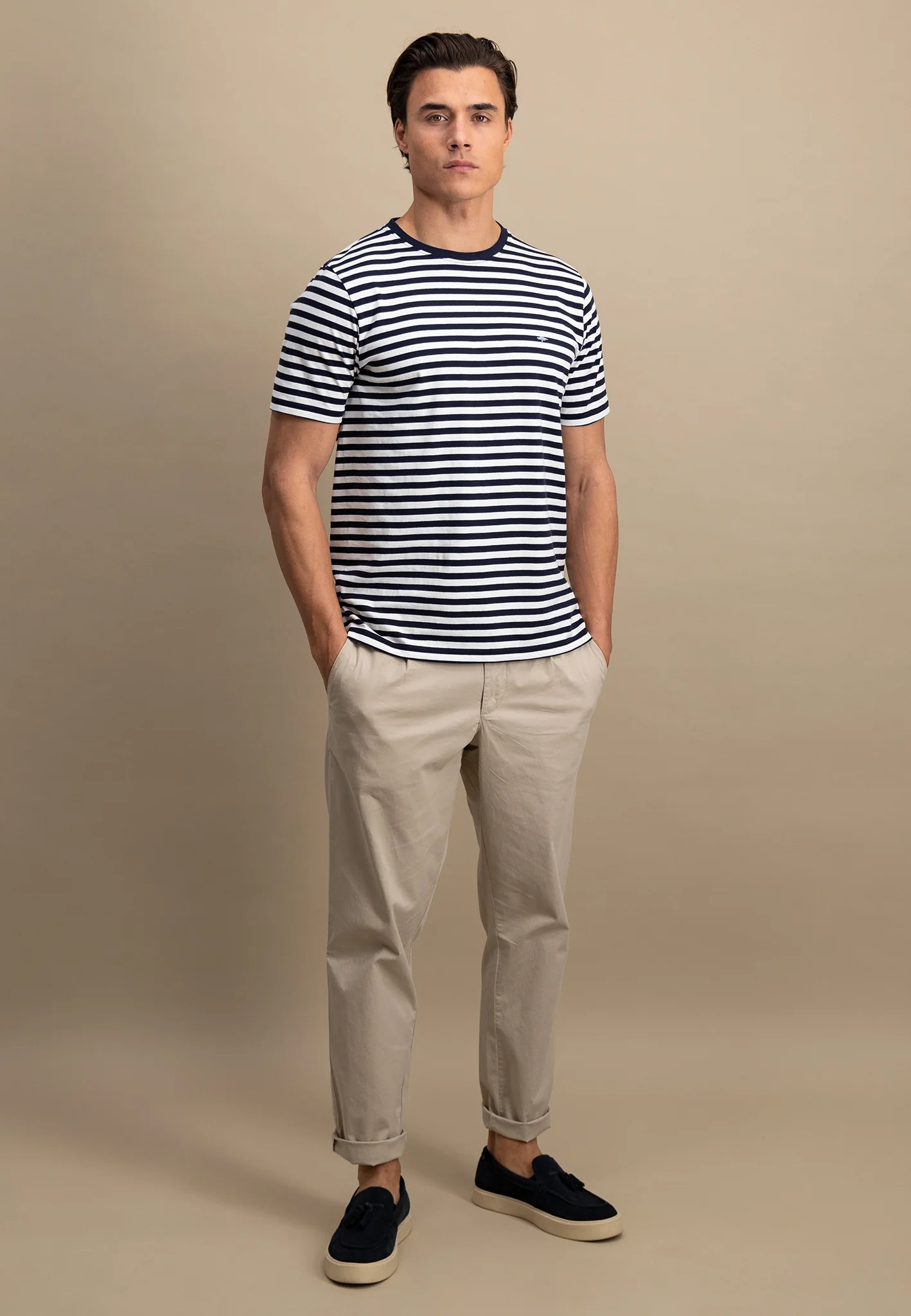 T-Shirt aus Baumwolle in Streifenoptik - Image 2