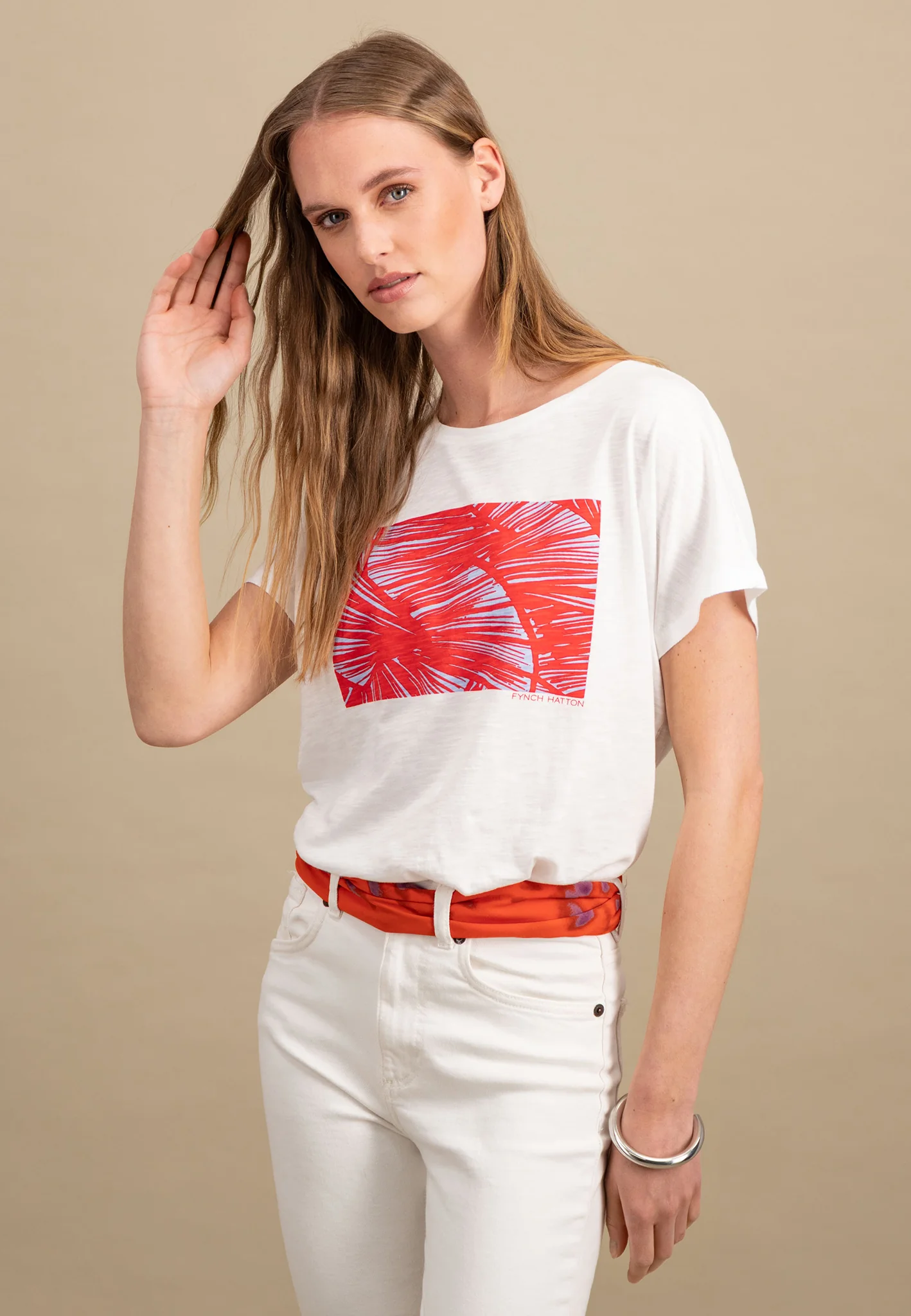 T-Shirt aus Baumwolle mit botanischem Print - Image 7