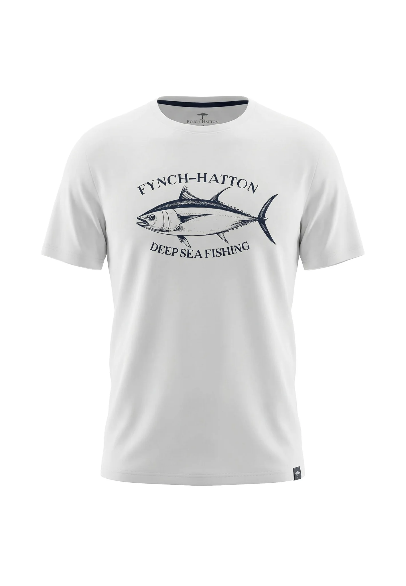 T-Shirt aus Baumwolle mit Frontprint und Rundhalsausschnitt