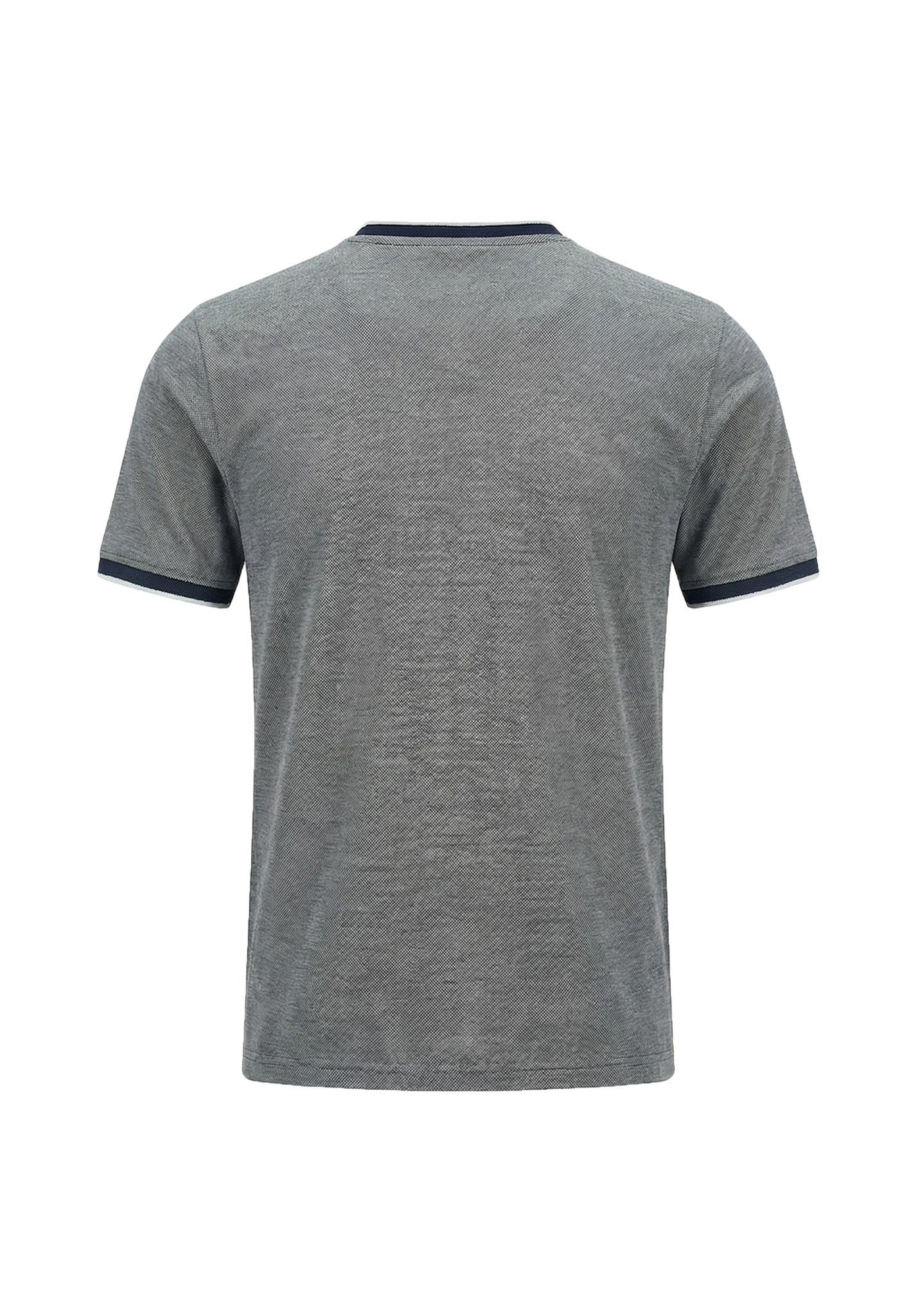 T-Shirt aus Baumwolle mit Kontrastabschlüssen und Rundhalsausschnitt - Image 8