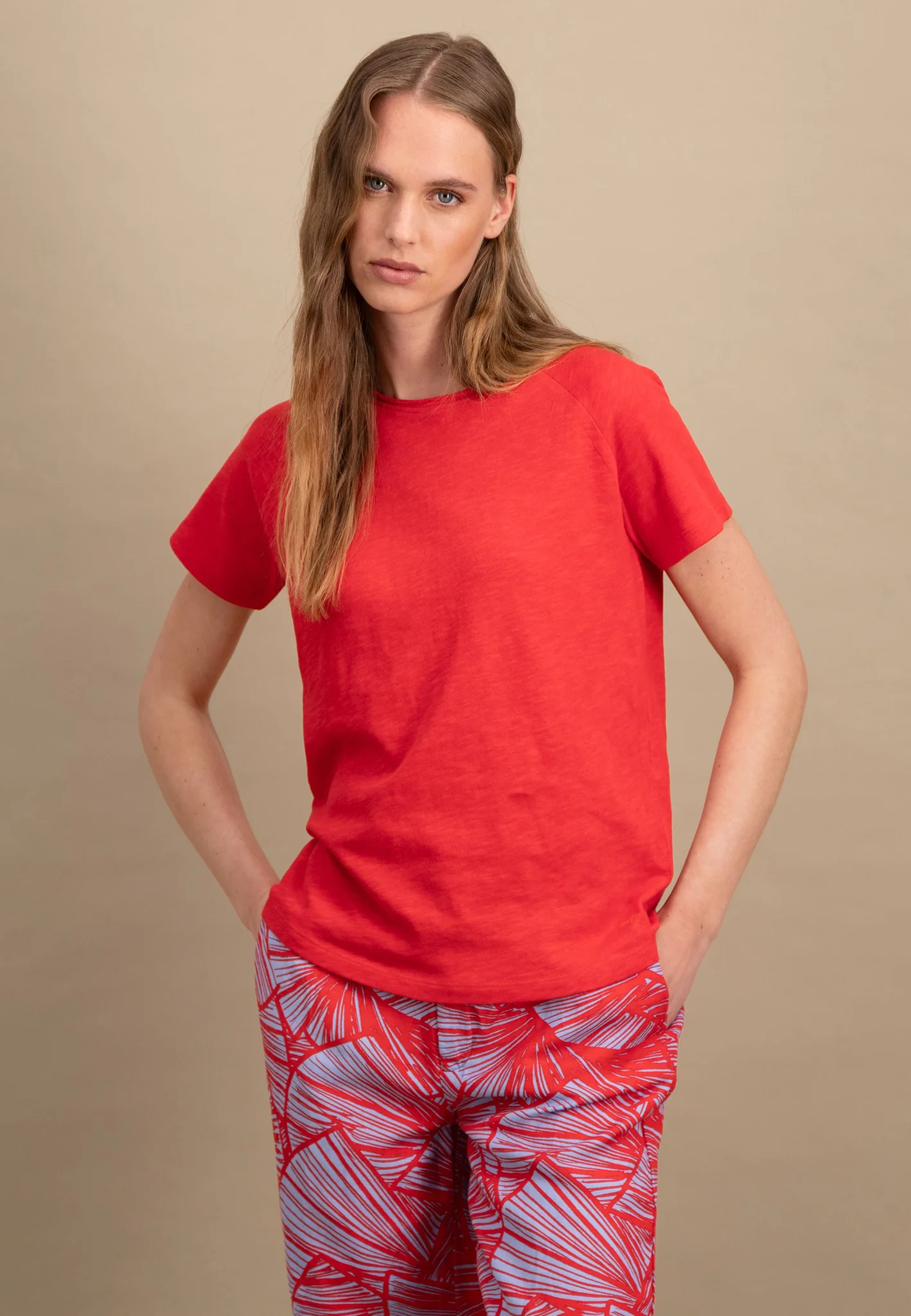 T-Shirt aus Baumwolle mit Rundhalsausschnitt