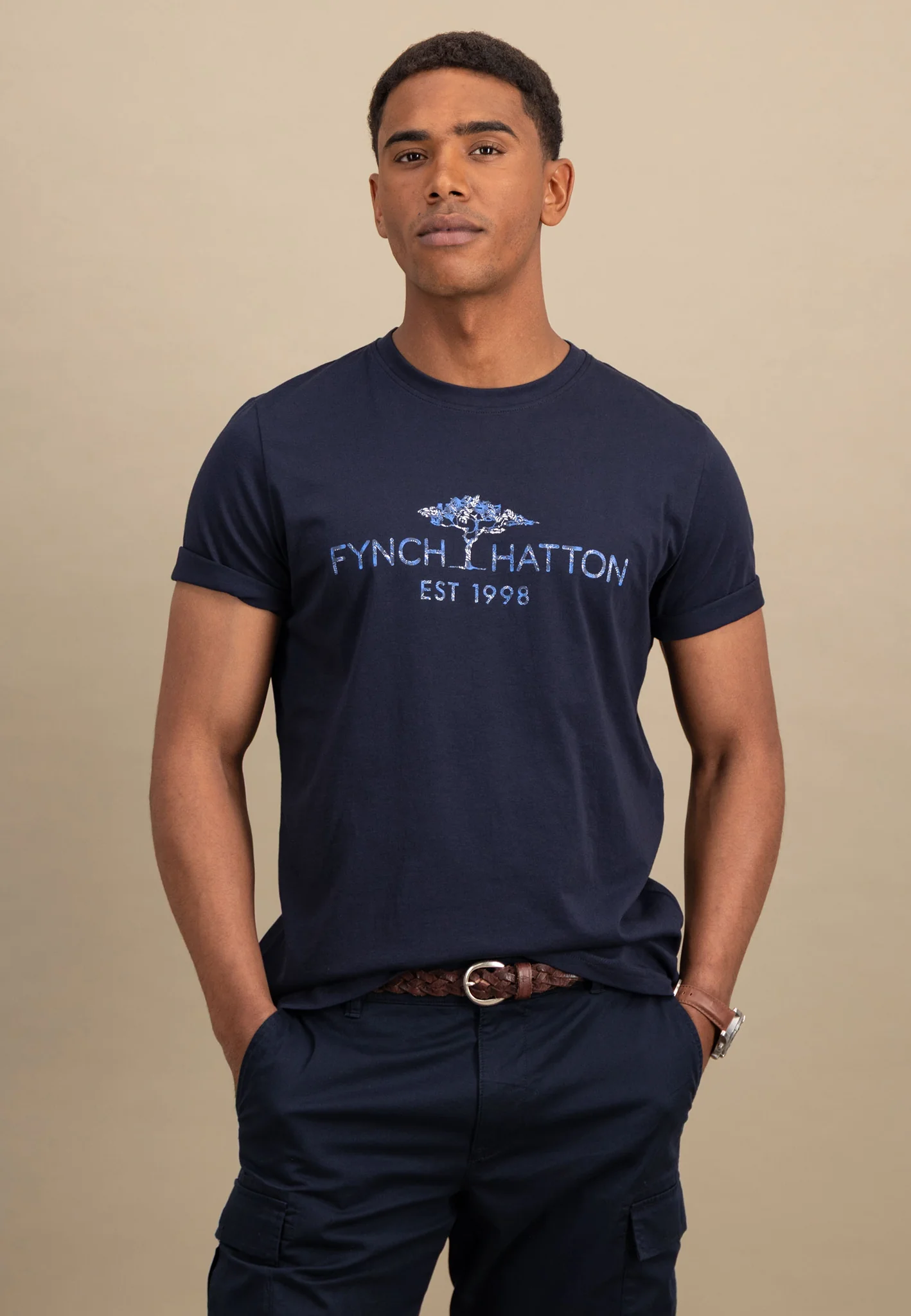 T-Shirt aus Baumwolle mit Rundhalsausschnitt mit Logoprint