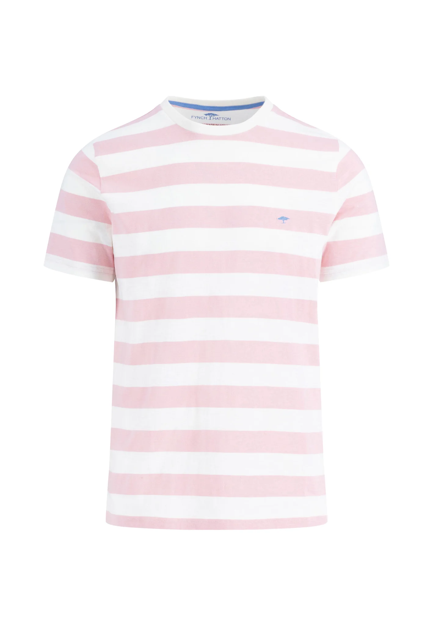 T-Shirt aus Baumwolle mit Rundhalsausschnitt und Streifen