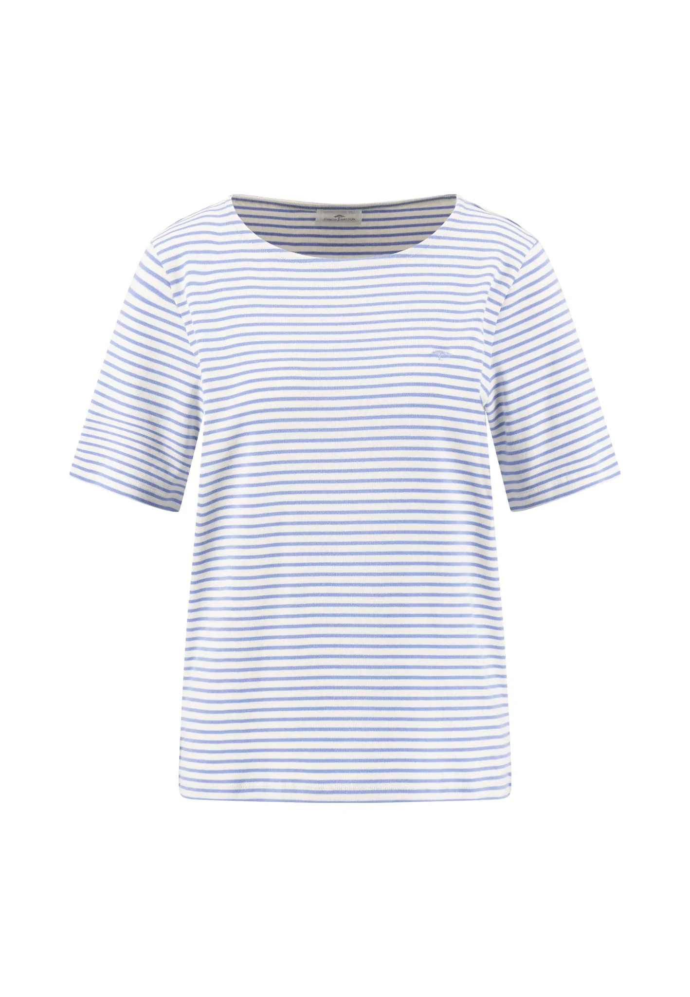 T-Shirt aus Baumwolle mit Streifenmuster und halbem Arm - Image 4