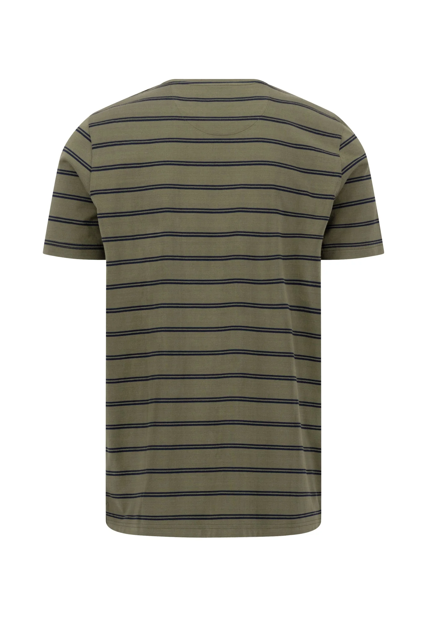 T-Shirt aus Baumwolle mit Streifenmuster und Rundhalsausschnitt - Image 4