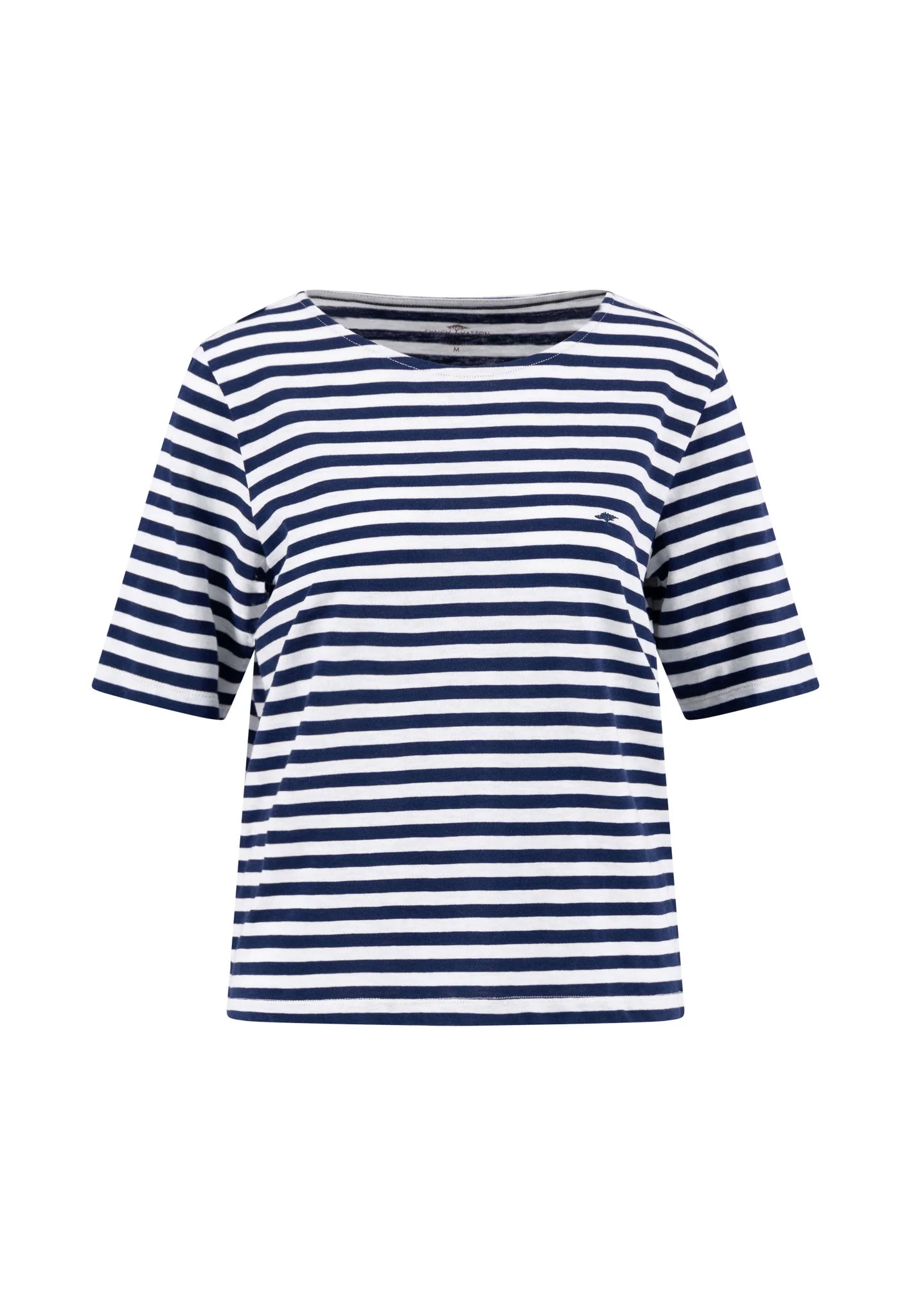 T-Shirt aus Baumwolle mit Streifenmuster und Rundhalsausschnitt - Image 5