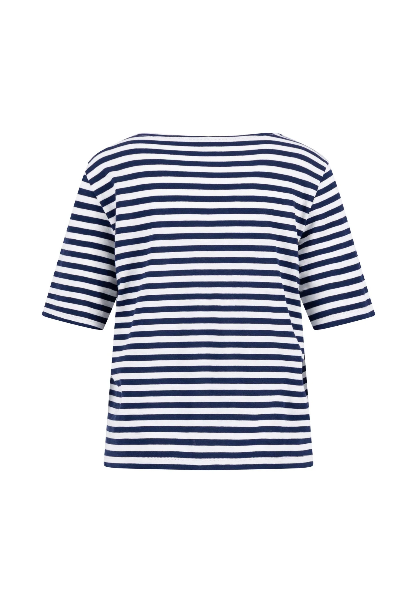 T-Shirt aus Baumwolle mit Streifenmuster und Rundhalsausschnitt - Image 6