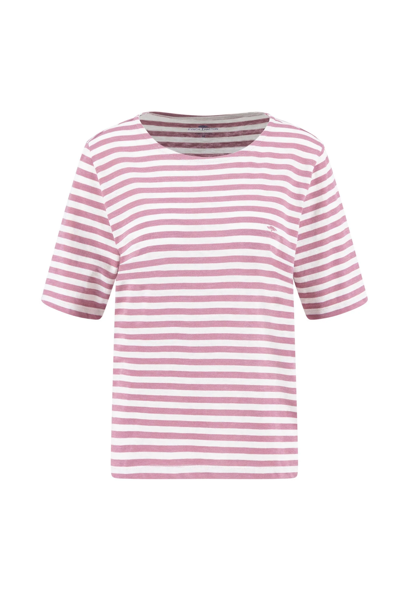 T-Shirt aus Baumwolle mit Streifenmuster und Rundhalsausschnitt - Image 7