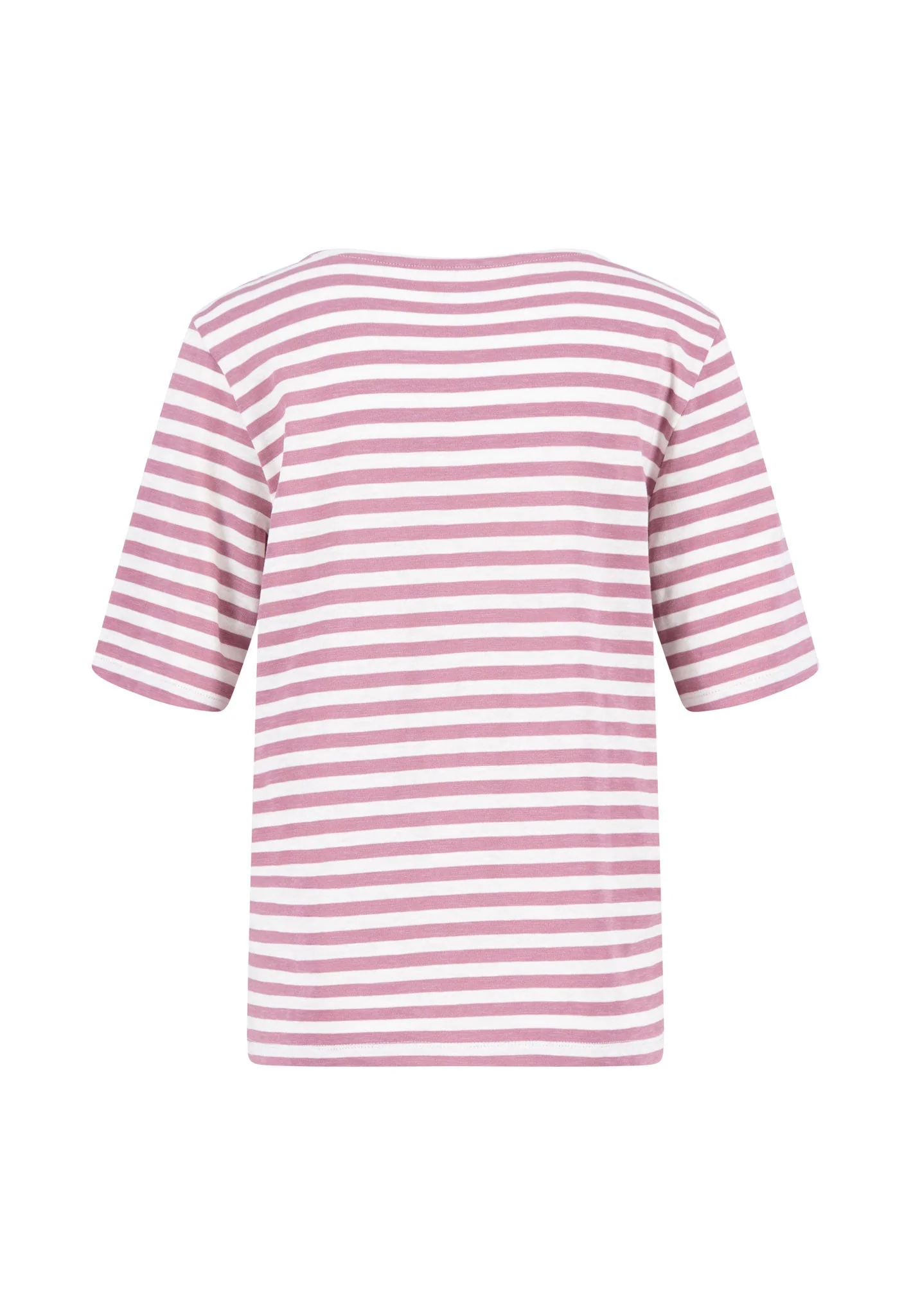 T-Shirt aus Baumwolle mit Streifenmuster und Rundhalsausschnitt - Image 8