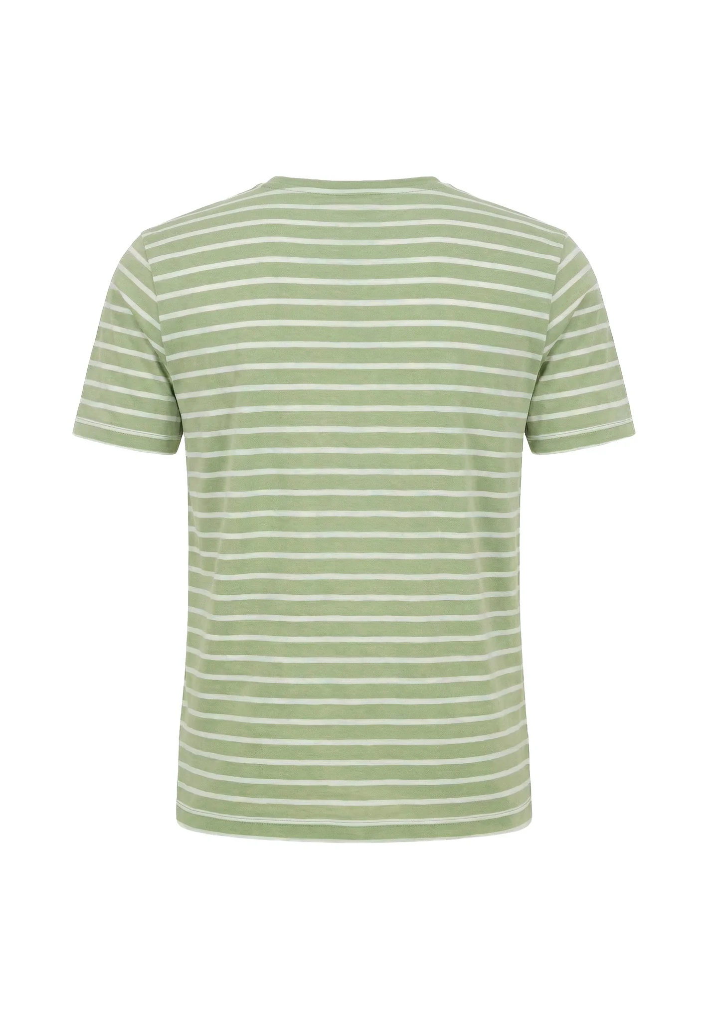 T-Shirt aus Baumwolle mit Streifenmuster und Rundhalsausschnitt - Image 15