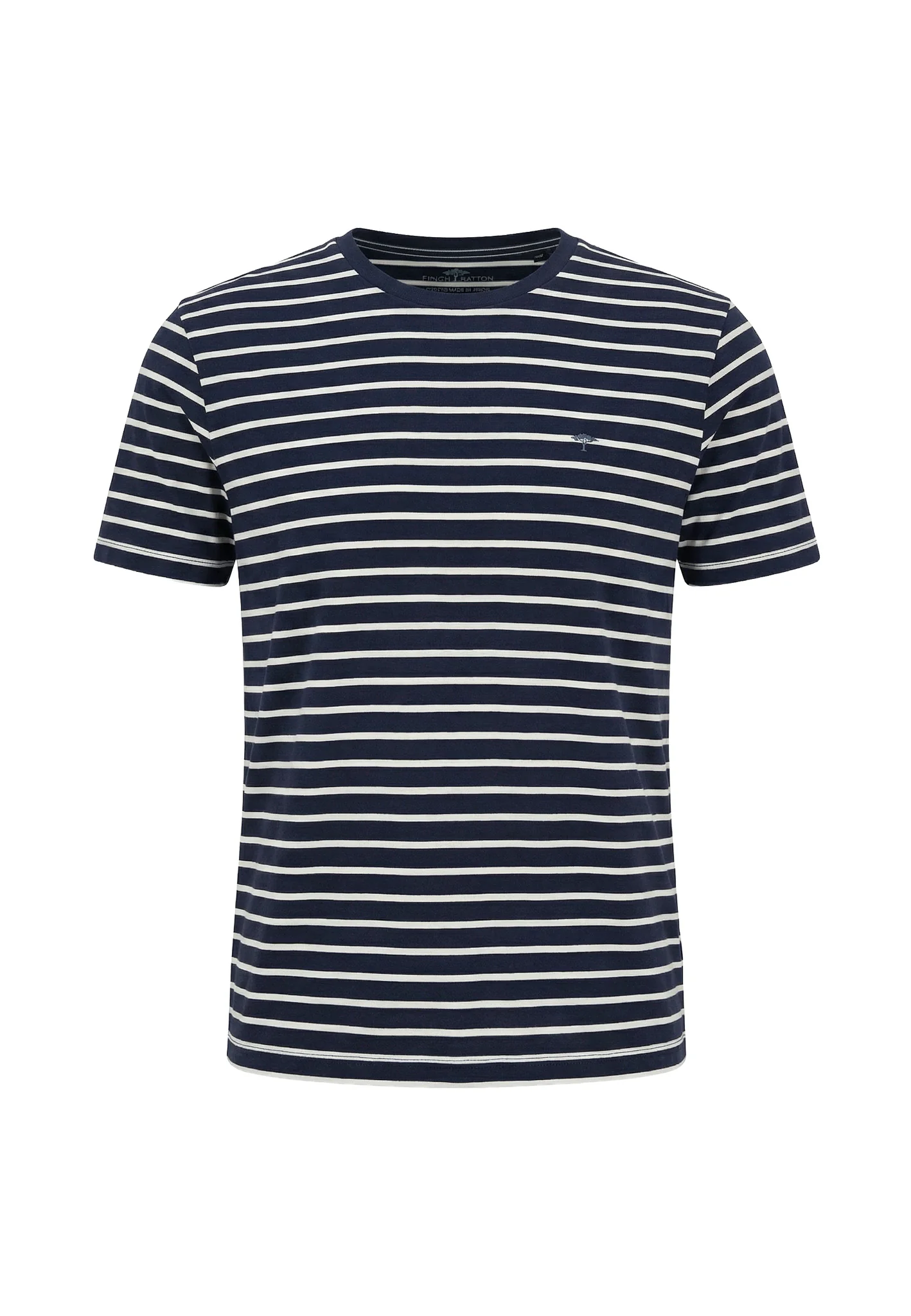 T-Shirt aus Baumwolle mit Streifenmuster und Rundhalsausschnitt - Image 4