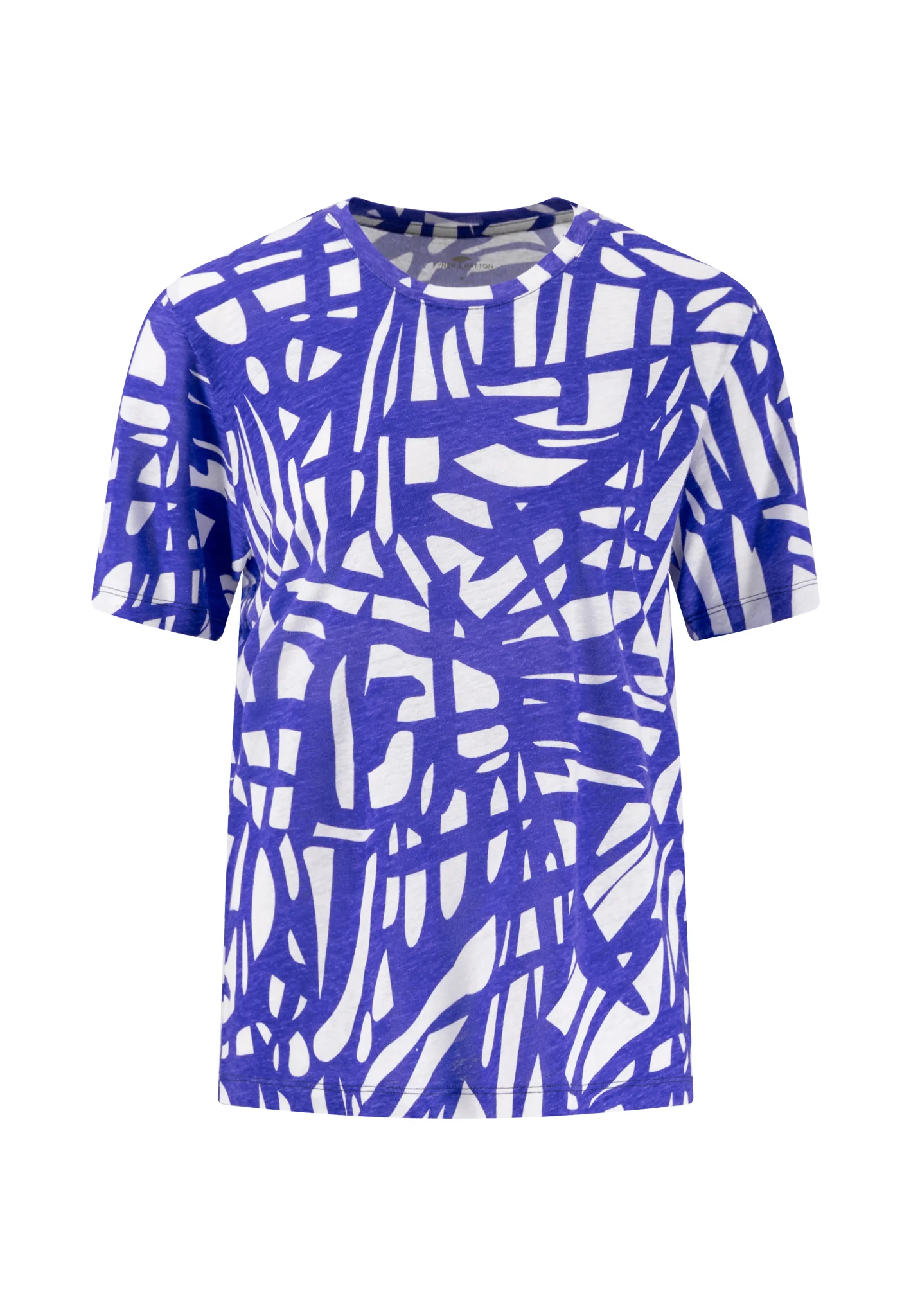 T-Shirt aus Leinen-Viskose-Mix mit Rundhalsausschnitt - Image 3