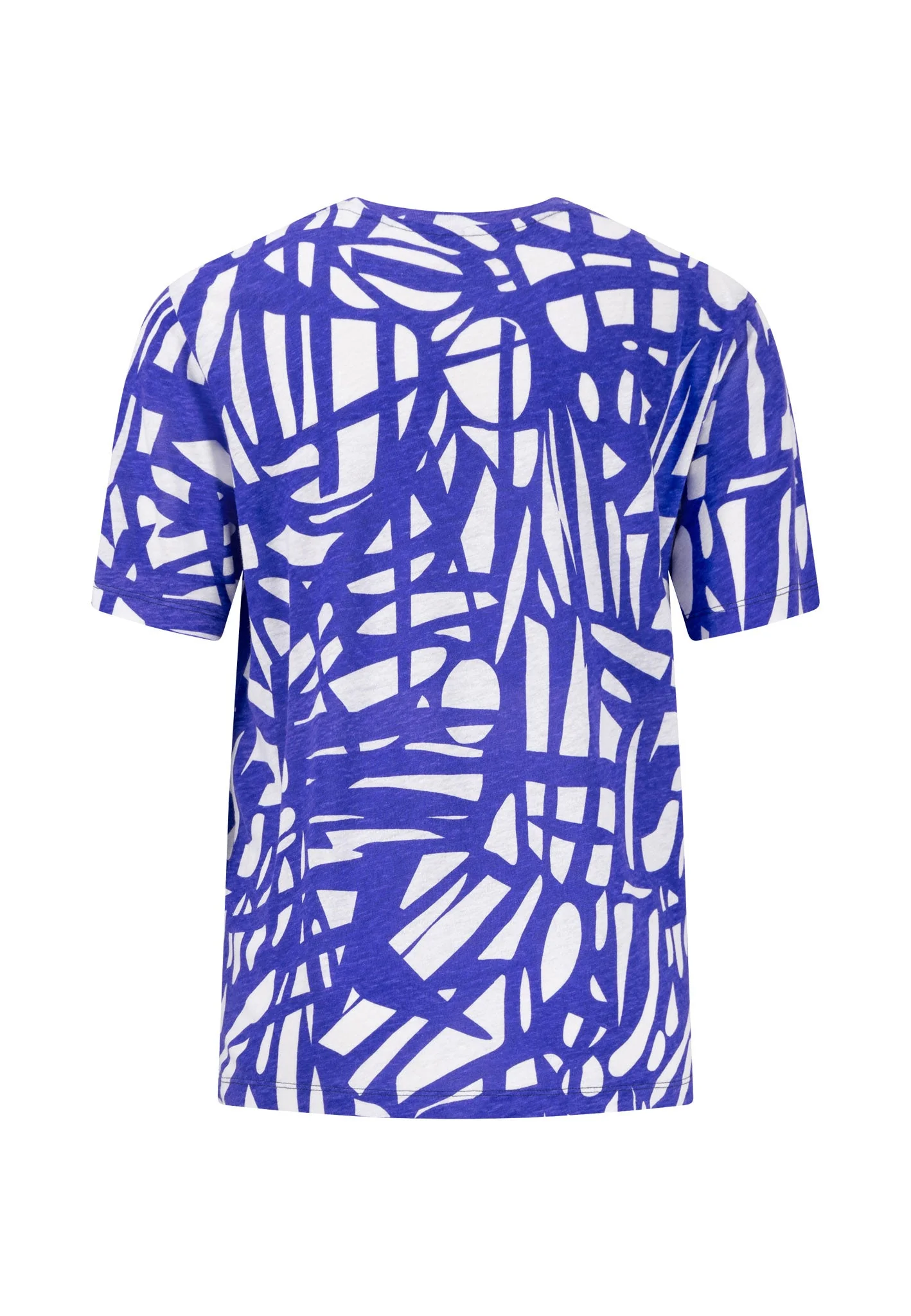 T-Shirt aus Leinen-Viskose-Mix mit Rundhalsausschnitt - Image 4