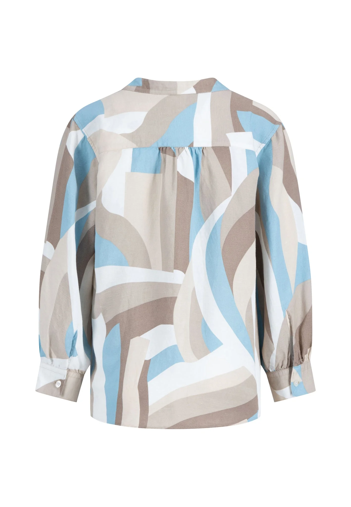 Tunika Bluse aus Leinen-Viskose-Mix mit Alloverprint - Image 6