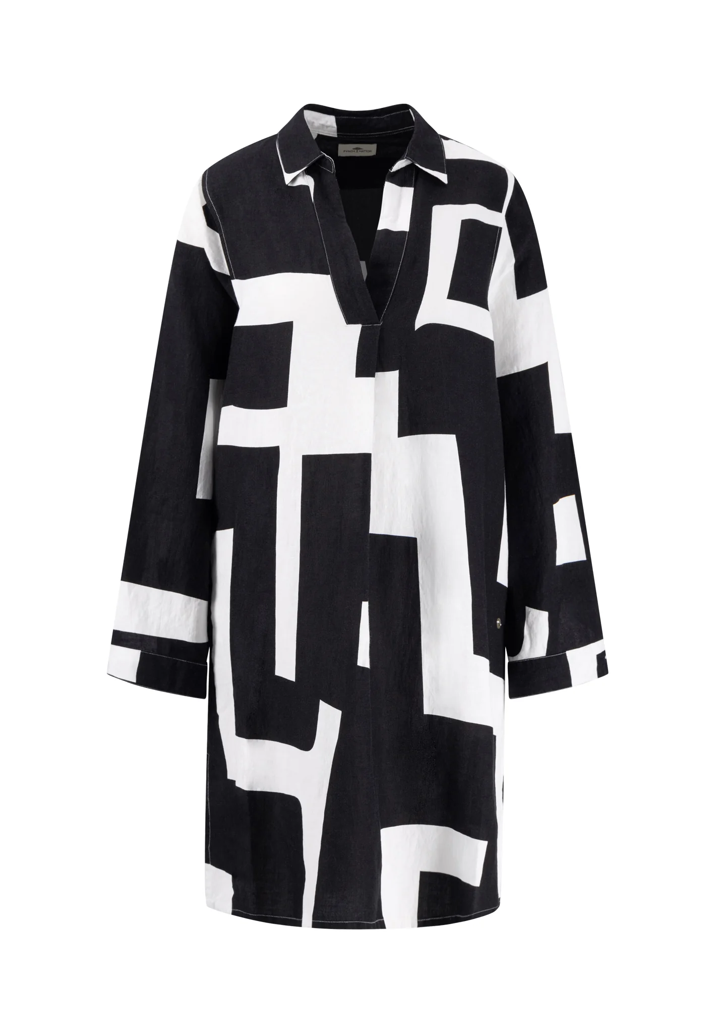Tunika Kleid aus Leinen-Viskose-Mix mit Alloverprint - Image 5