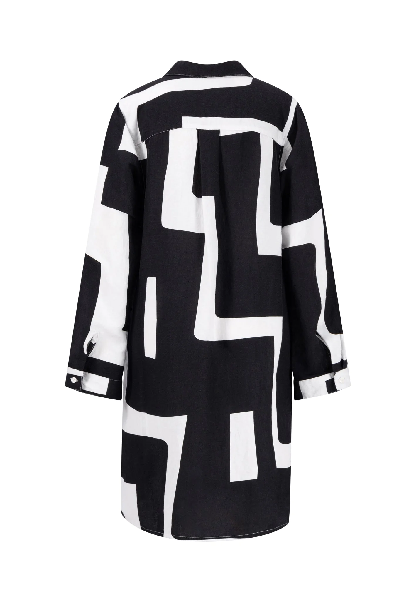 Tunika Kleid aus Leinen-Viskose-Mix mit Alloverprint - Image 6