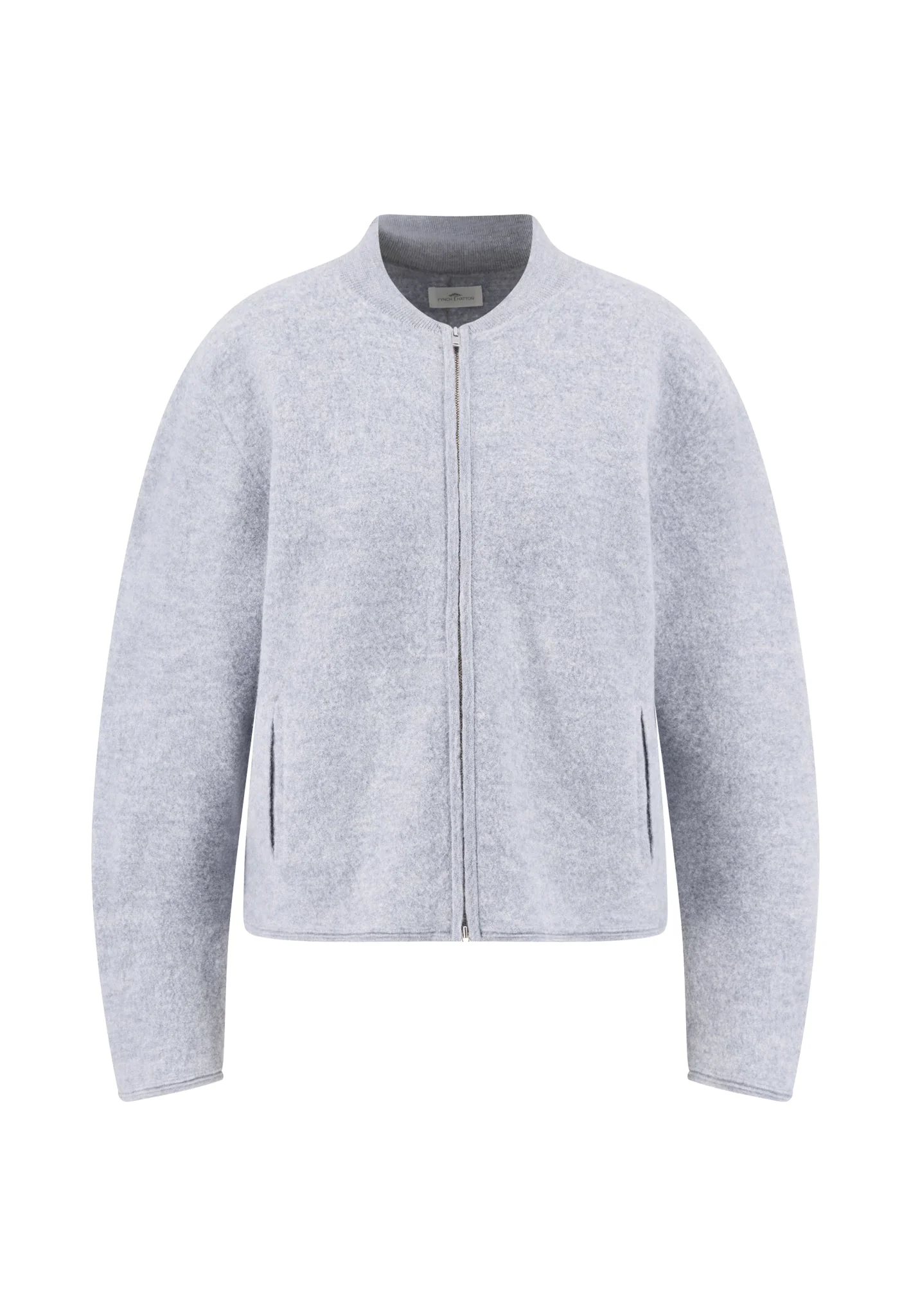 Wolljacke aus reiner Wolle mit Reißverschluss und Stehkragen - Image 3