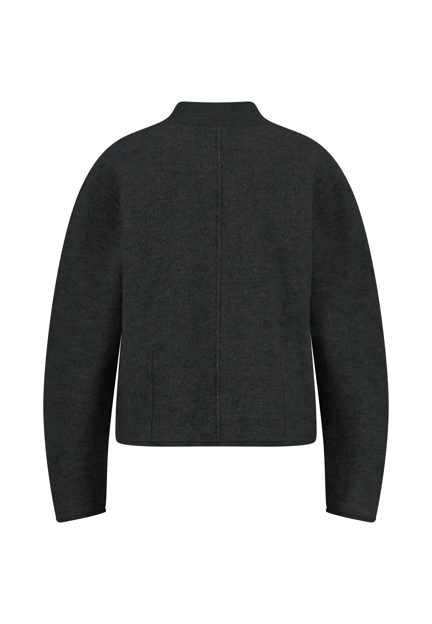 Wolljacke aus reiner Wolle mit Reißverschluss und Stehkragen - Image 6